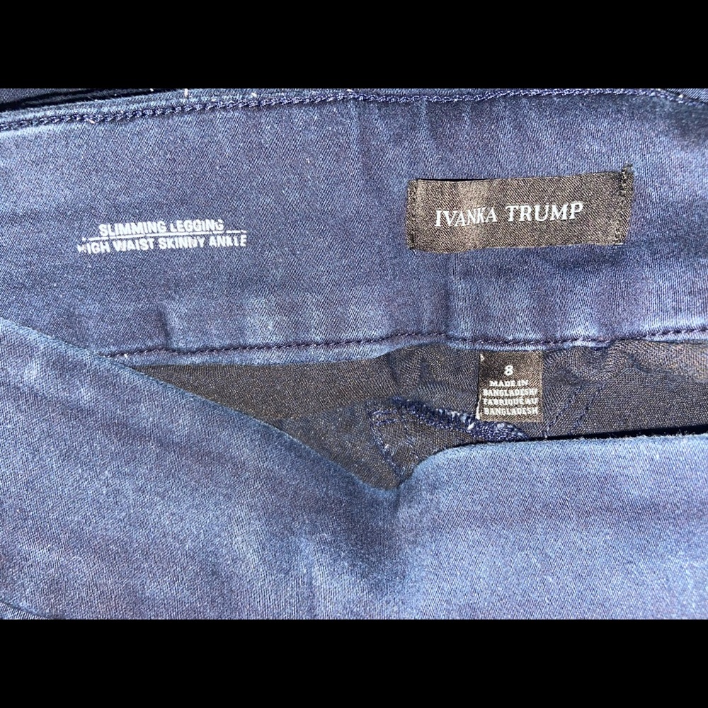 Pull On Skinny Dark Blue Jeggings, Size 8- High Waisted Skinny Ankle